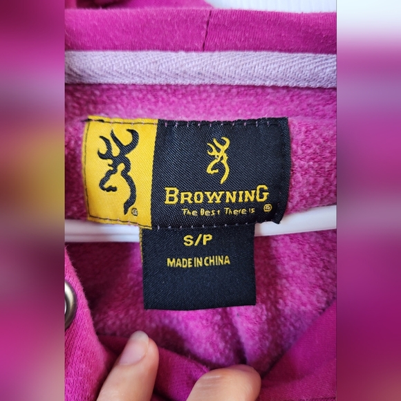 Browning Women's Pink Hooded Sweater - Picture 5 of 6